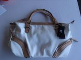 Bolsa branca e marrom WL03061